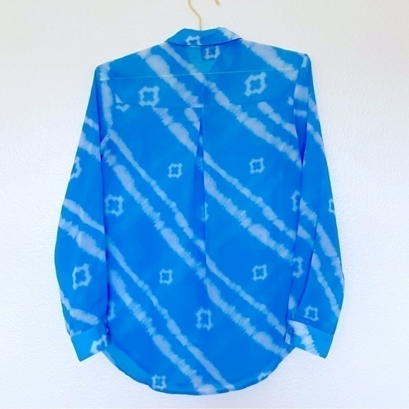 PRINCESS POLLY Georgina Button Down Shirt in Blue SZ 2 - Picture 4 of 5